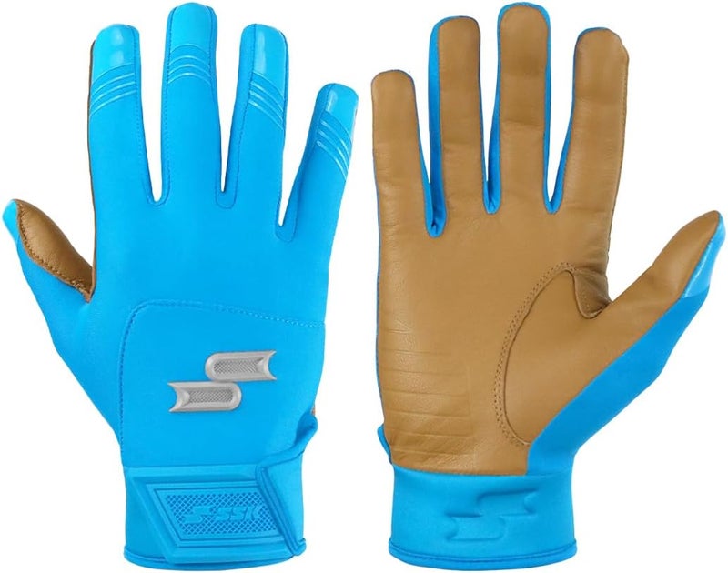 SSK X1 Color Rush Adult Baseball Batting Gloves - Durable Cabretta Leather Palm - 11 Colorways - Image 1